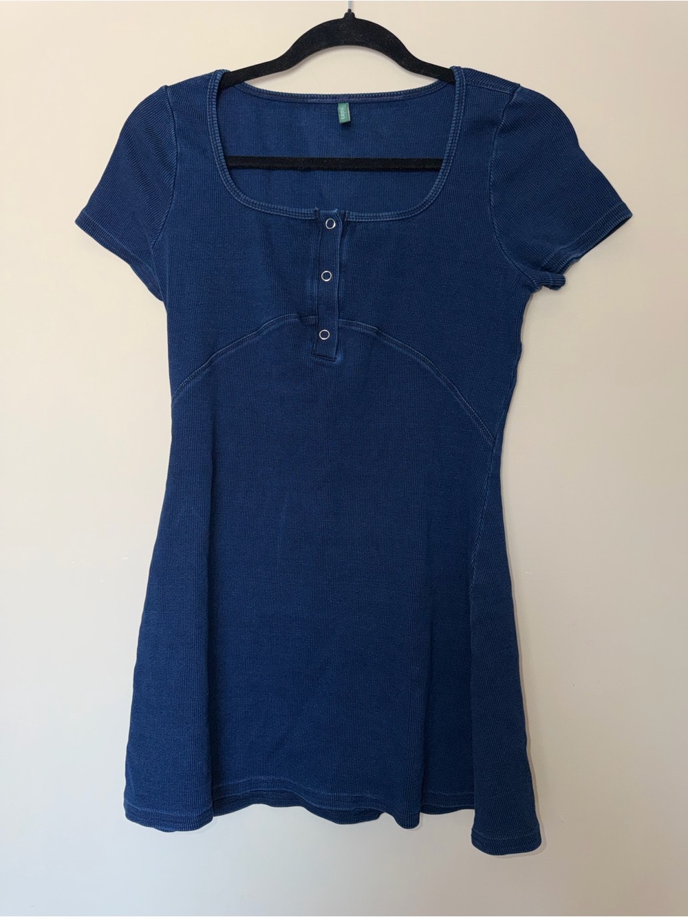 HALARA Navy Scoop-Neck Short Sleeve Knit Tunic